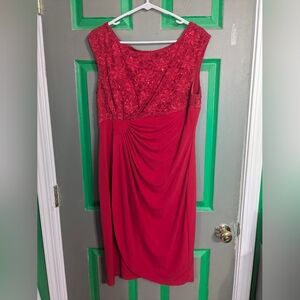 Elegant Red Sleeveless Dress size 14 by connected apparel